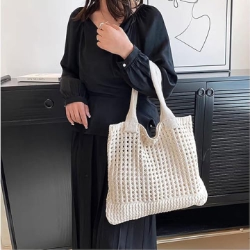 CATMICOO Crochet Beach Tote: Stylish Summer Bag