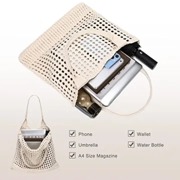 CATMICOO Crochet Beach Tote: Stylish Summer Bag