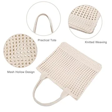 CATMICOO Crochet Beach Tote: Stylish Summer Bag