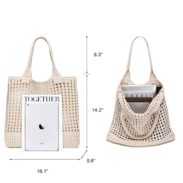 CATMICOO Crochet Beach Tote: Stylish Summer Bag