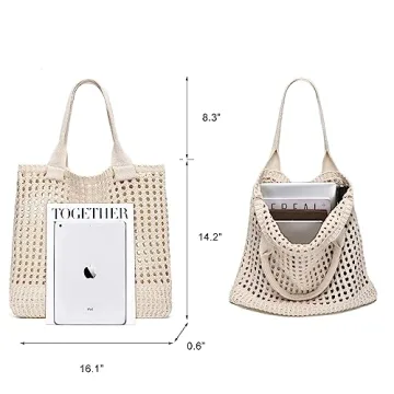 CATMICOO Crochet Beach Tote: Stylish Summer Bag