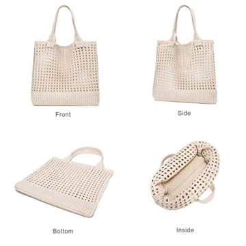 CATMICOO Crochet Beach Tote: Stylish Summer Bag