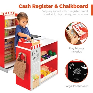 Engaging Wooden Grocery Store Toy for Kids Ages 2-6