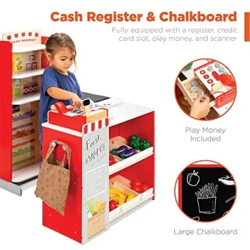 Engaging Wooden Grocery Store Toy for Kids Ages 2-6