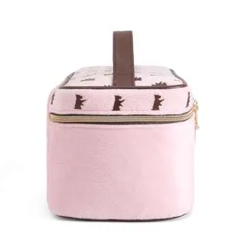 Juicy Couture Light Pink Terry Velour With Printed Tpr Art Trian Bag