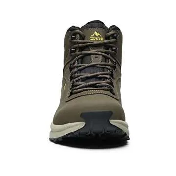 NORTIV 8 Mens Waterproof Hiking Boots Outdoor Trekking Mid Backpacking Mountaineering Shoes,Size 9.5 Army Green SNHB238M