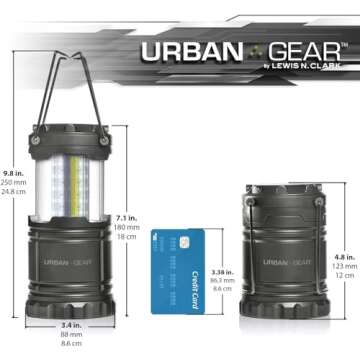 Lewis N. Clark Collapsible Camping Lantern | LED Portable Lantern for Indoor or Outdoor Use | Waterp...