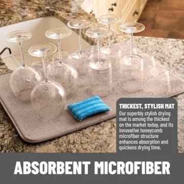 Bellemain XXL Dish Mat Super Absorbent Microfiber