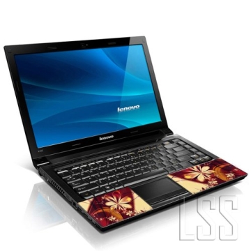 LSS Laptop 17-17.3" Skin - Colorful Floral Pattern with Free Wrist Pads