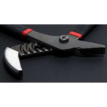 Bastex 12 inch Tongue and Groove Joint Plier, Straight Jaw with Cushion Grip, Lock Pliers