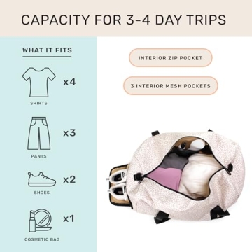 Stylish Jadyn 22" Duffel Bag with Shoe Pocket for Travel