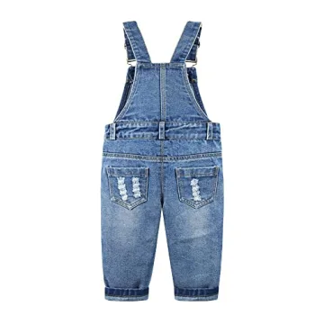 KIDSCOOL SPACE Stylish Baby Denim Overalls for 3-4 Years