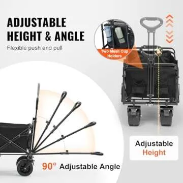 VEVOR 350lbs Collapsible Folding Wagon Cart for All Terrains