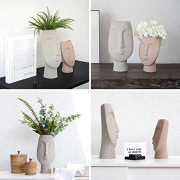 Stunning PLAFUETO Indoor Outdoor Head Planter | Unique Home Decor