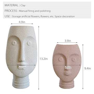 Stunning PLAFUETO Indoor Outdoor Head Planter | Unique Home Decor