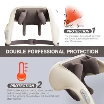 FlaoAito Neck Massager for Pain Relief Deep Tissue,5D Kneading Massage Pillow for Neck, Back, Shoulder with Heat, Gifts for Women Men Mom Dad
