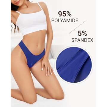 UGDUCK Seamless Thongs for Women - Comfortable No Show Design