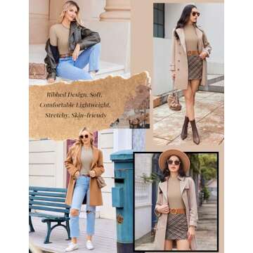 Ekouaer Women's Long Sleeve Ribbed Thermal Top