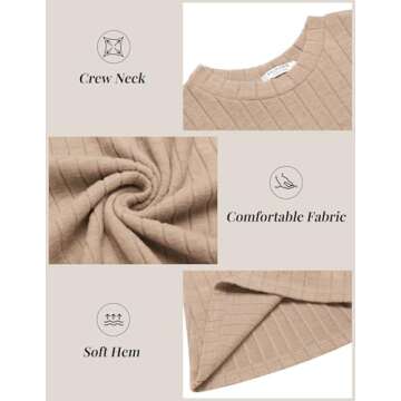 Ekouaer Women's Long Sleeve Ribbed Thermal Top