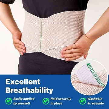 AZEN Compression Elastic Bandage Wrap - 5 Pack, Latex-Free