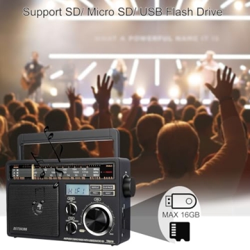 Retekess TR618 Portable Multi-Band Radio with USB Support