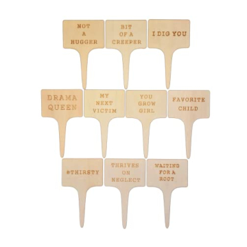Hilarious Plant Markers Set of 10 - Perfect Garden Gifts for Plant Lovers
