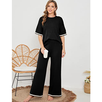 Stylish Tanming Women 2 Piece Lounge Set Comfortable Chic