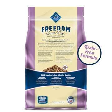 Blue Buffalo Freedom Grain-Free Adult Dry Cat Food, Complete & Balanced Nutrition for Indoor Cats, M...