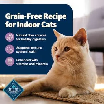 Blue Buffalo Freedom Grain-Free Adult Dry Cat Food, Complete & Balanced Nutrition for Indoor Cats, Made with Natural Ingredients, Chicken Recipe, 11-lb. Bag