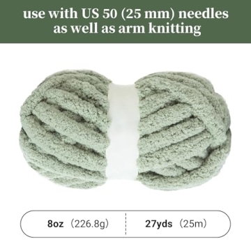 BALAPET Jumbo Chenille Yarn 8 Pack Soft Yarn for Crafts