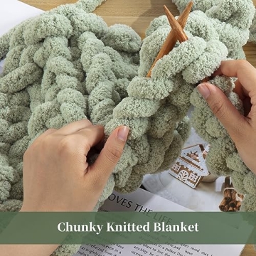 BALAPET Jumbo Chenille Yarn 8 Pack Soft Yarn for Crafts