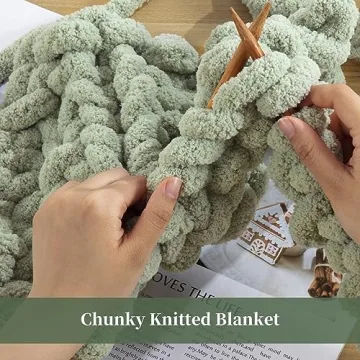 BALAPET Jumbo Chenille Yarn 8 Pack Soft Yarn for Crafts