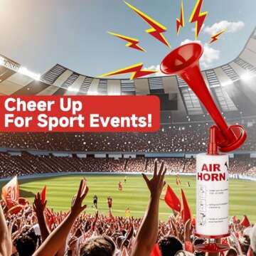 Handheld Air Horn, BANHAO Aluminum Loud Noise Maker Safety Boat Car Sports Events Handheld Air Pump ...