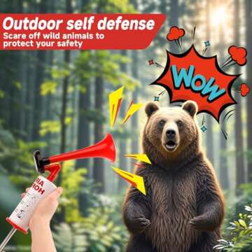 Handheld Air Horn, BANHAO Aluminum Loud Noise Maker Safety Boat Car Sports Events Handheld Air Pump Loud Safety Horn for Boats