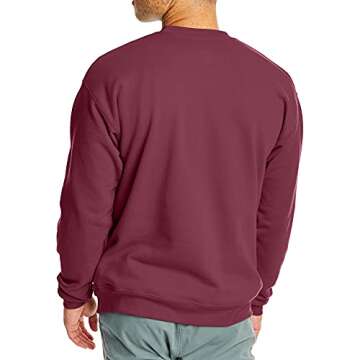 Hanes Men's EcoSmart Sweatshirt, maroon, 2XL