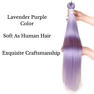 Light Purple Pre Stretched Braiding Hair - Vibrant & Comfortable