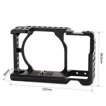SmallRig Camera Cage only for Sony A6000 A6300 ILCE-6000 ILCE-6300 NEX7, A6000 Cage with 1/4" 3/8" Mounting Points and Built-in Cold Shoe - 1661