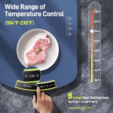 COLDFILL Electric Warming Tray with 8 Temp Settings