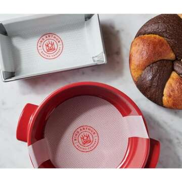 King Arthur Baking Company Round Loaf Lifter for Dutch Ovens, Reusable Nonstick European-Grade Silic...