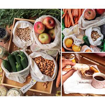 Organic Cotton Reusable Bags - Eco-Friendly & Versatile