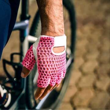 Gel Padded Leather Gym Gloves Fitness Cycling Weight Lifting Sports Wheelchair Pink/White W-1024 (X-Large)