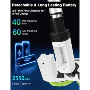 Cordless Electric Mop with Powerful Dual Motor Cleaning