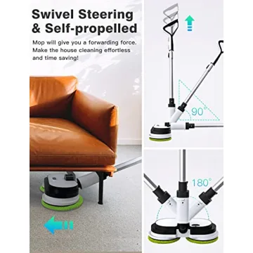 Cordless Electric Mop with Powerful Dual Motor Cleaning