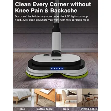 Cordless Electric Mop with Powerful Dual Motor Cleaning