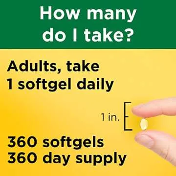 Nature Made Vitamin D3 Extra Strength 5000 IU, 360 Softgels