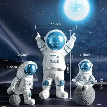 22Pcs Space Themed Cake Toppers for Kids Party