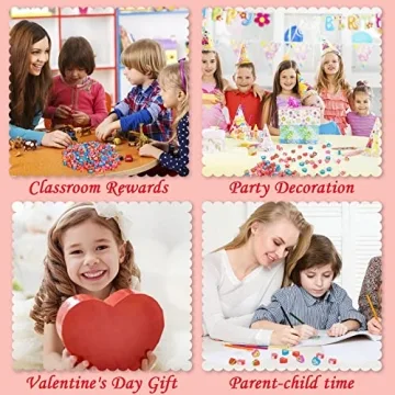 Ospvcwk 300 Mini Heart Erasers for Kids Classroom Gifts
