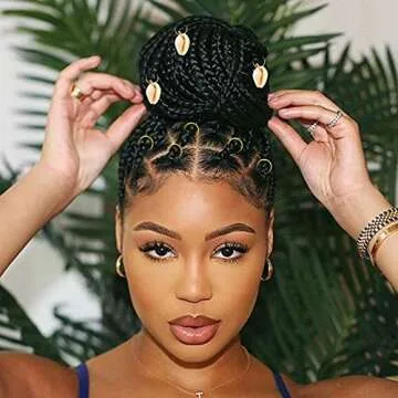 133 PCS Hair Jewelry for Braids Locs Dreadlock Accessories Hair Decoration Hair Coils Rings Dreadlocks Hair Cuffs Shells Imitation Wood-Like Hair Tube Beads for Women Gorls