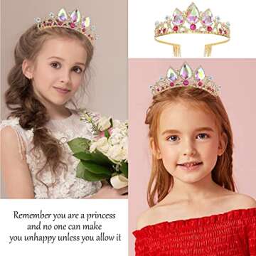 Velscrun Girls Rapunzel Crown for Princess Parties