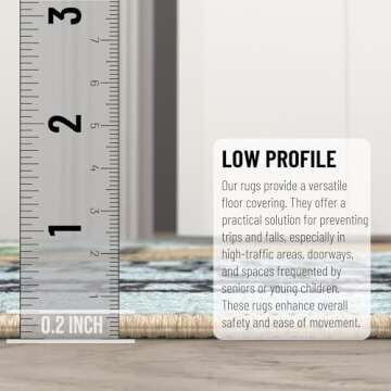 Machine Washable $100 Bill Design Non-Slip Rubberback 22x53 Modern Runner Rug for Hallway, Kitchen, Bedroom, 22" x 53", Multicolor